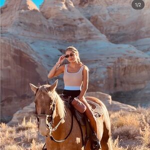 Lainsnow ocean isle one piece Black Tan White Size small Amangiri line. GUC